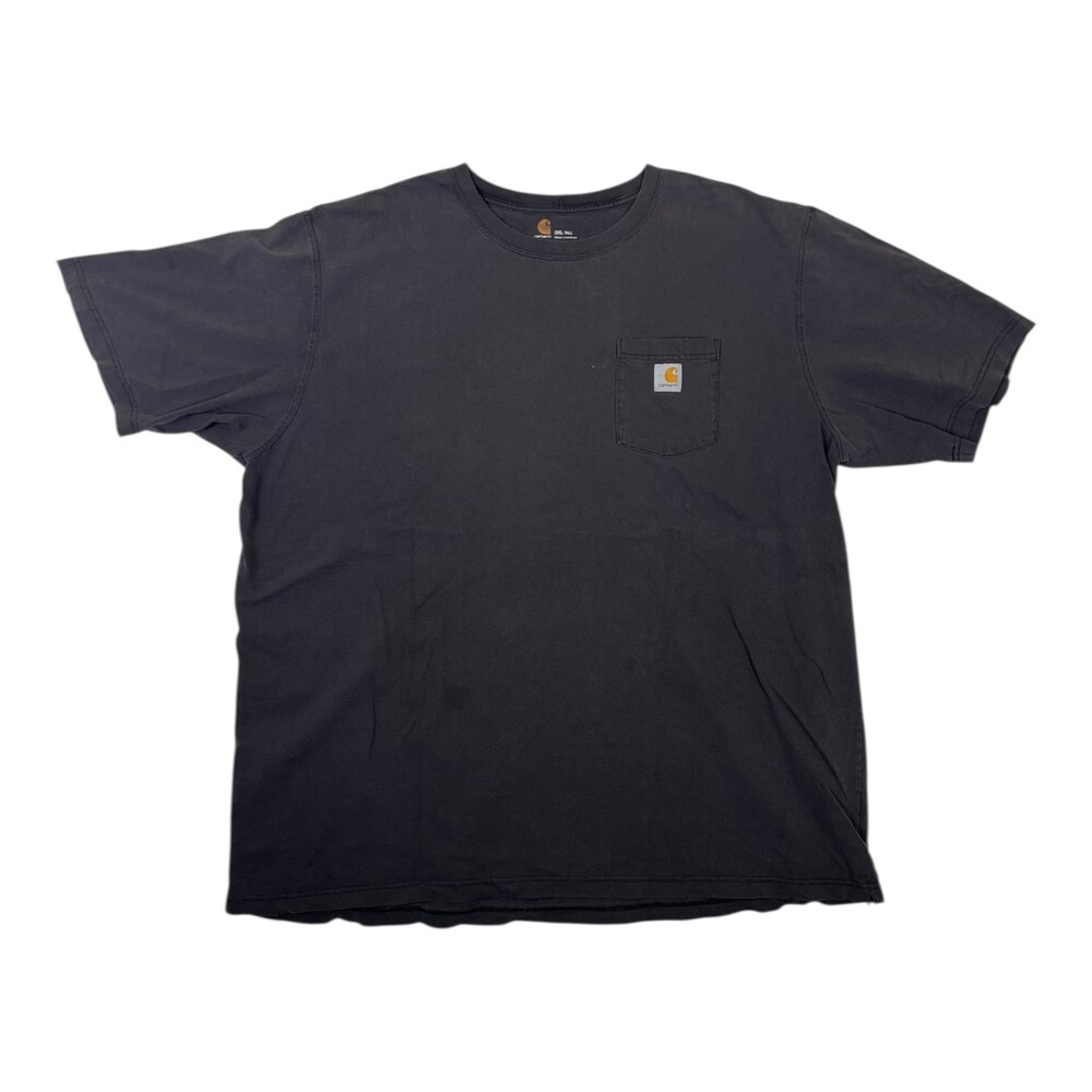 Carhartt Pocket T-Shirt Mens 3XLT Black K87 Workwear Sun Faded